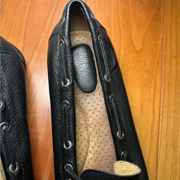 Sperry Black Leather Boat Shoes - Picture 5 of 7